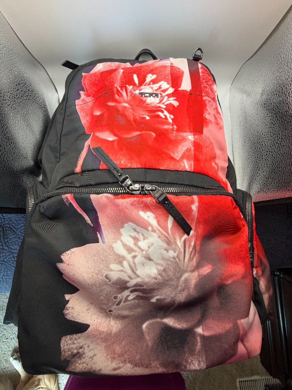 Tumi Red Floral - Make a Statement - Laptop Backpack